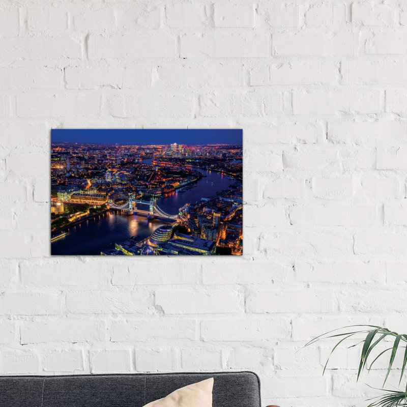 London From Shard by Marco Carmassi - No Frame Print on Canvas, 66.04 cm H x 45.72 cm W x 1.91 cm D