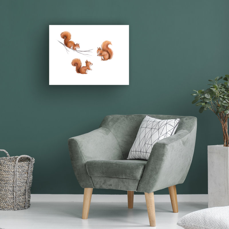 Bolog MAKIKO Squirrels Canvas Art, 18" H x 24" W