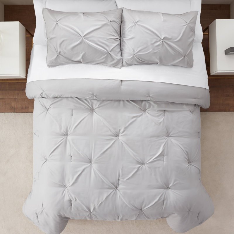 Full Gray Microfiber Bed in a Bag Set