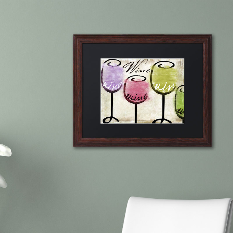 Jadaya «Wine Tustation III», impression encadrée, Noir, H 16 po x l 20 po, Toile avec cadre brun
