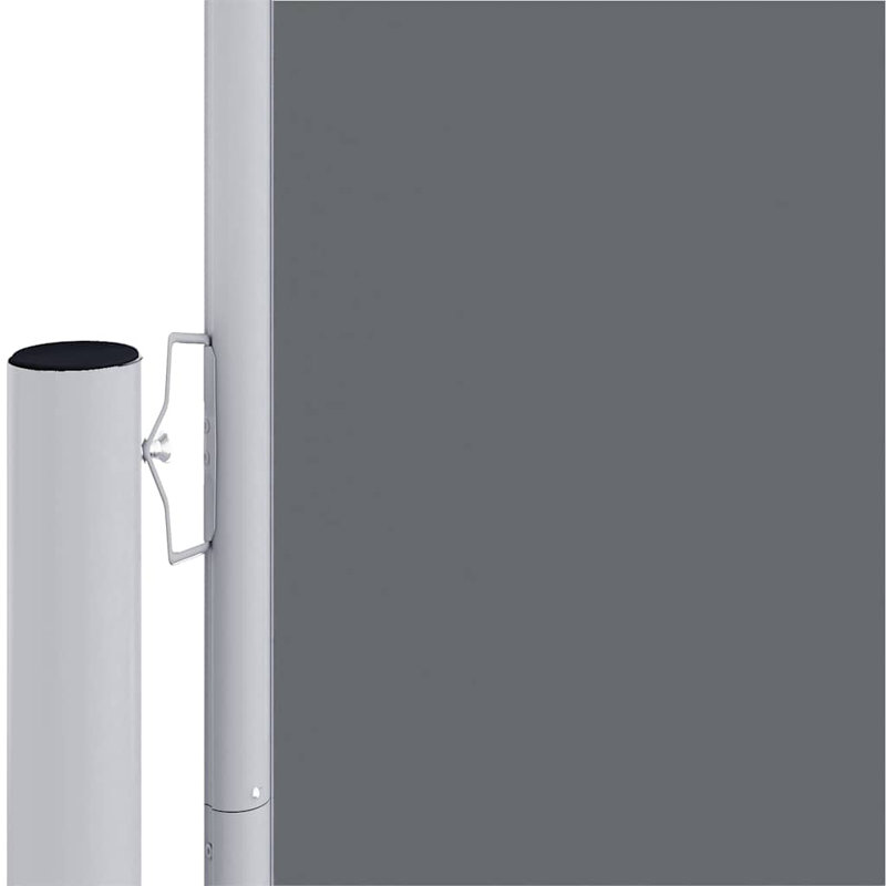 Paravent rétractable avec auvent pliant, Anthracite, H 46,1 po x l 472,4 po
