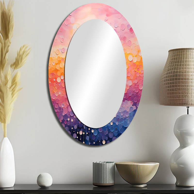Miroir mural Blush Horizon I - rose, 36 po x 24 po