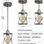 Mini-luminaire suspendu industriel en forme de cage | Îlot de cuisine et salle à manger