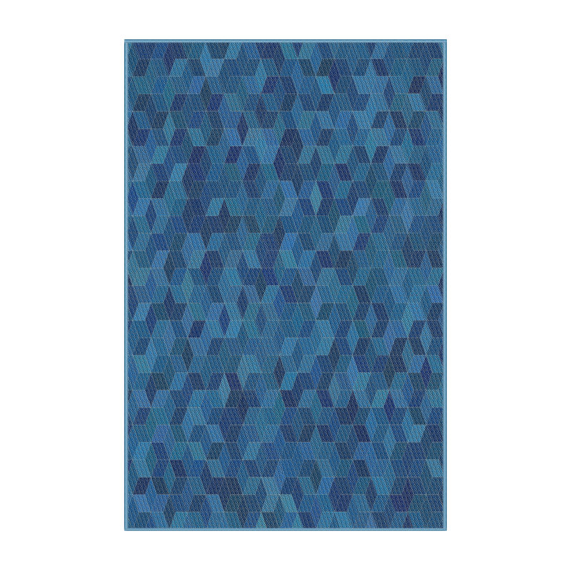 Tapis de zone bleue à motifs, Rectangle 3 pi x 5 pi
