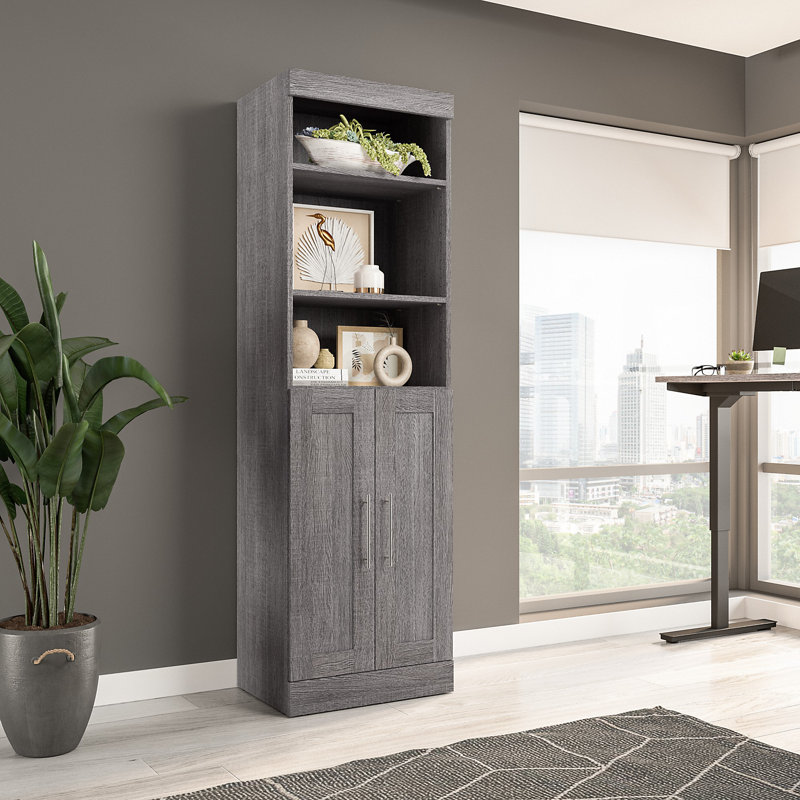 Arlex Walk-In Tower, Bark Gray, 83.66" H x 25" W x 18.19" D