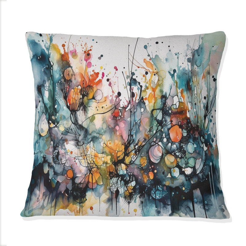 Captivating Boho Dance II - Abstract Printed Throw Pillow