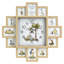 Horloge murale photo Winnie l'Ourson, cadre photo beige 50 x 50 cm pouvant contenir 12 photos, horloge décorative pour souvenirs de famille, idéale pour la chambre d'enfant, la chambre à coucher, le salon et la décoration murale pour chambre de bébé.-1700705856-1700787783