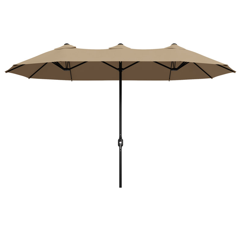 Parasol d'extérieur 13 pi double face, Beige