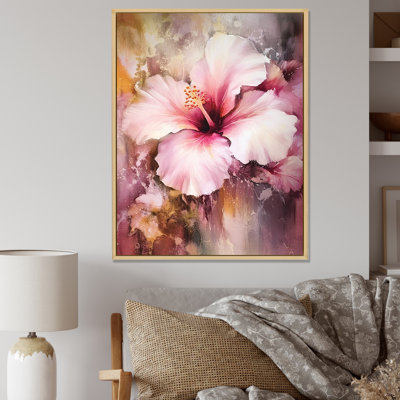 " Exotic Gold And Pink Hibiscus Beauty I "