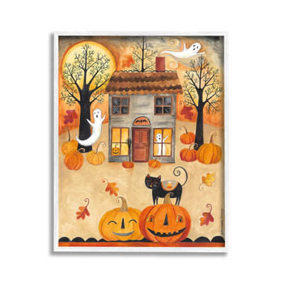 "Cadre fantôme sur une nuit d'Halloween" par Bernadette Deming sur toile