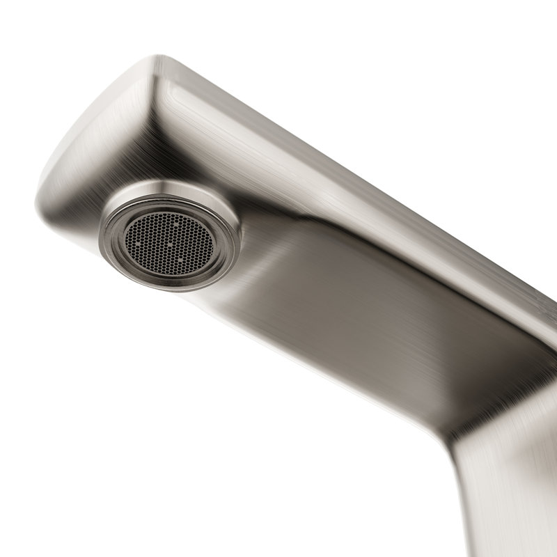 Eviva Moderna 2-Handle Waterfall Widespread Bathroom Faucet With Deckplate Included In Brushed Nickel