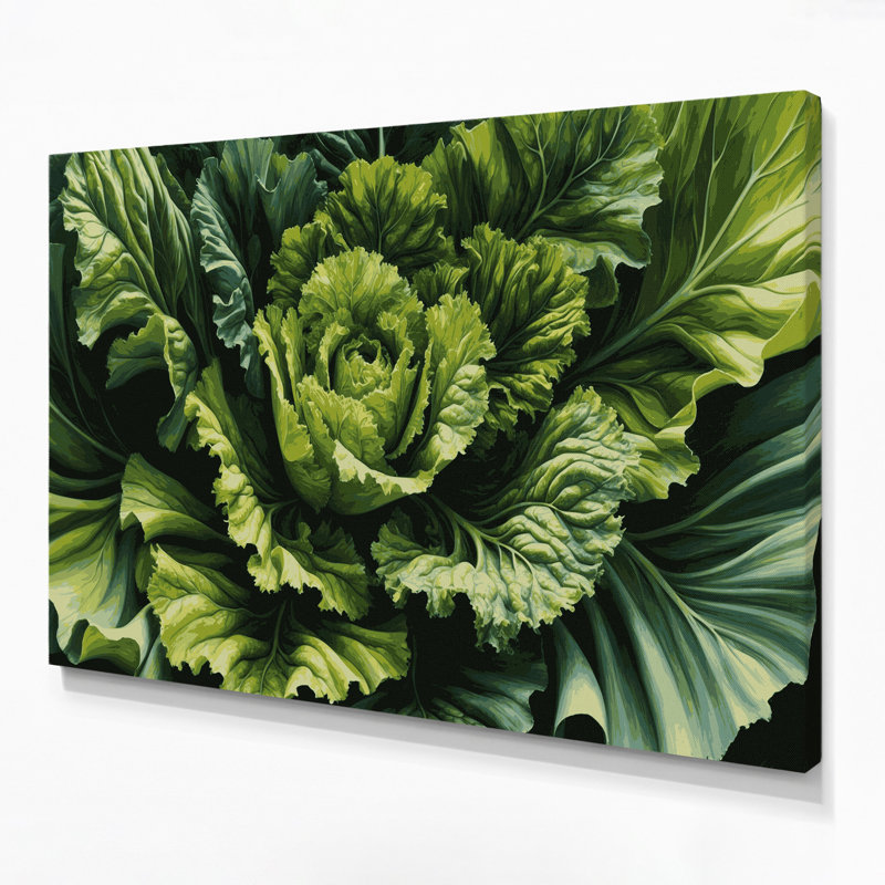 Vegetables Escarole Green Canvas Wall Art, 11" H x 14" W