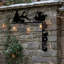 Décoration de coin rétro en métal traîneau et renne de Noël
