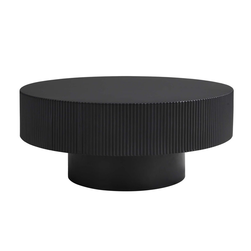 Modern Round Coffee Table with Easy Assembly and Sturdy Base