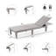 Ensemble de chaise longue d'extérieur en polyrésine imperméable, légère et réglable -128761120-97877141