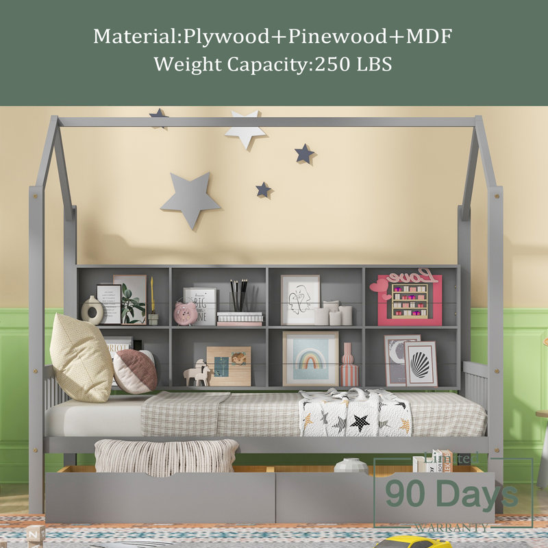 Palaiseur Daybed, Gray, Twin
