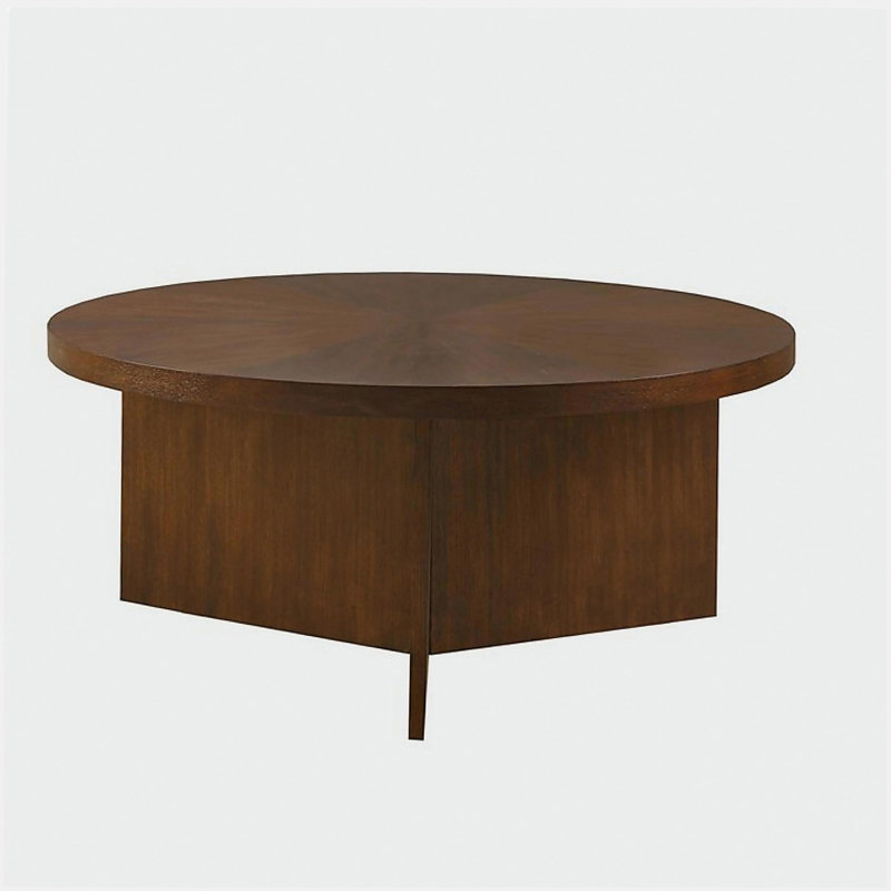 1 piece  See below Brown round coffee table
