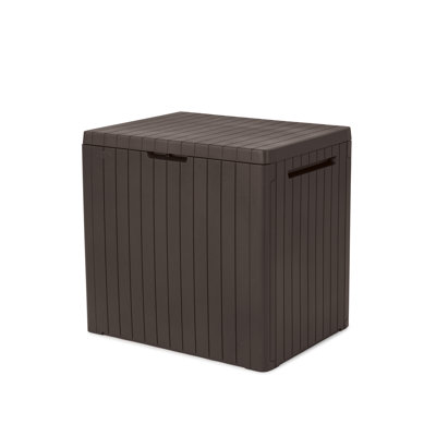 Petite boîte de rangement pour l'extérieur en résine durable 30 gallons Keter City