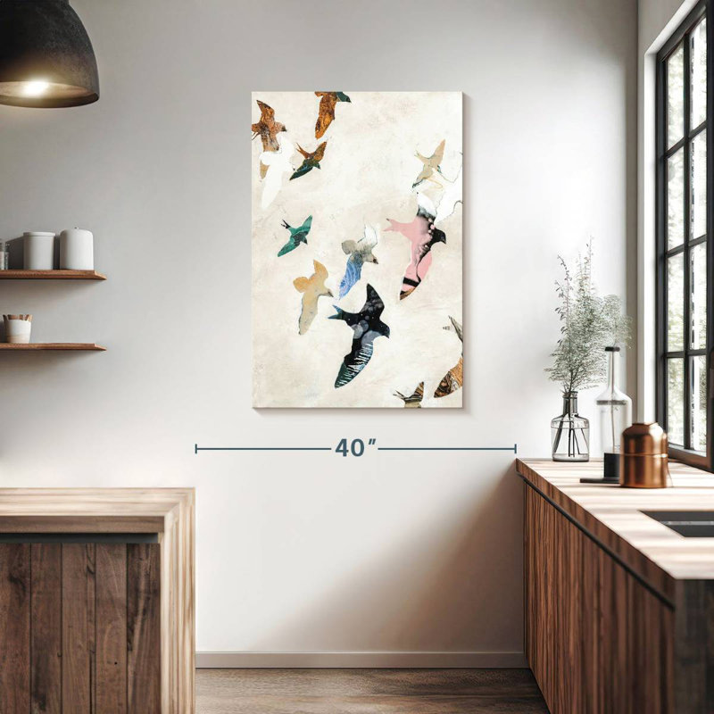 Brampt oiseaux abstraits II, H 39 po x l 26 po