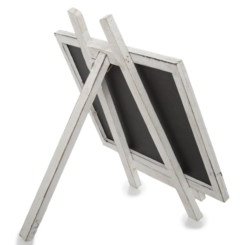 Tableau noir en bois, Blanc rustique, H 2 pi 4 po x l 1 pi 4 po