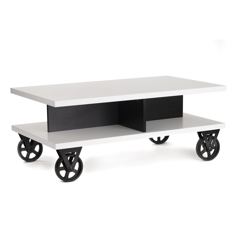 Leventhal Wheel Coffee Table, White