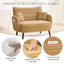 Canapé à deux places de style moderne avec accoudoirs confortables, coussins d'accoudoirs et poches de rangement, idéal pour les petits espaces et la vie confortable-767132435