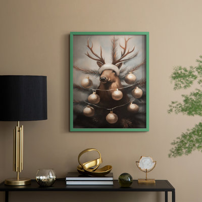 Art des Fêtes de Noël - série 2 - CXLIX, reproduction encadrée - bois massif