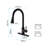 Matte Black Stainless Steel Kitchen Faucet With Pull Out , 360 Rotating High Nozzle For Enhanced Water Convenience, Single Lever Temperature And Flow Management, Rust Surface, Aerated Reduced Splash-1566447777