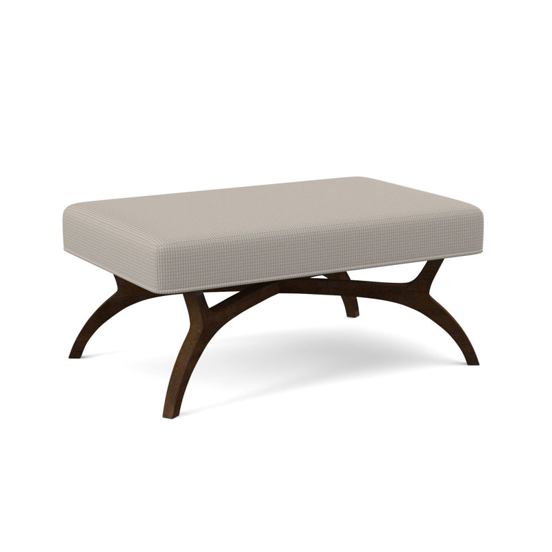 Ansel Upholstered Bench, American Walnut, Elise Harbor