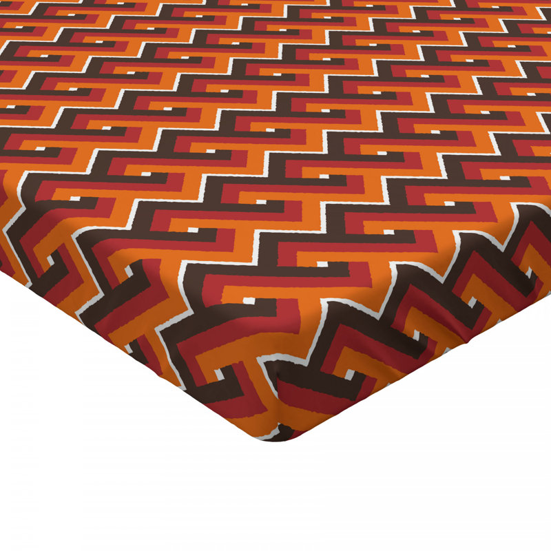 Microfiber Geometric Fitted Sheet, Full Fitted Sheet