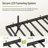 Floating Bed Frame with LED Lights, Visual Floating Bed With Charing Station, Metal Platform Bed With Stable Structure-718768645