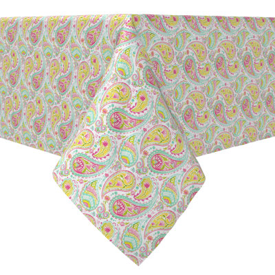 Square Paisley Cotton Twill Tablecloth