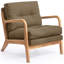 Fauteuil d'appoint avec coussin confortable comme un nuage et accoudoirs en bois-1988870771