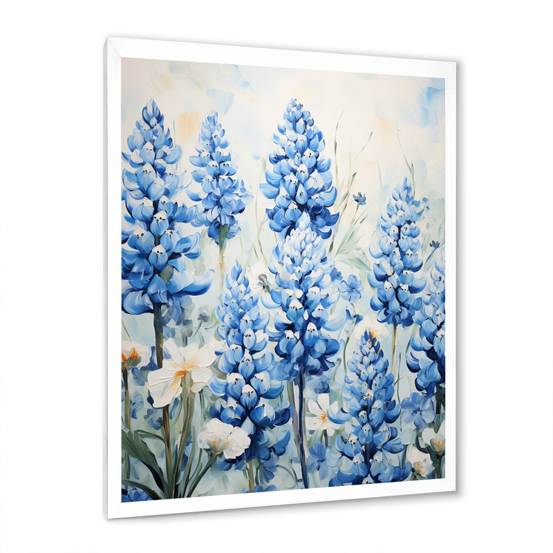 "Blue Bonnets Simplicity Meadow III", reproduction d'art sur toile, Blanc, H 44 po x l 34 po x P 1,5 po