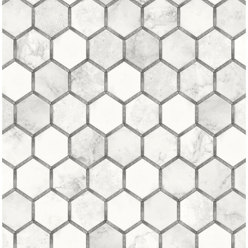 Rouleau de papier peint adhésif L 18 pi x l 20,5 po Cefferillo, L 18 po x l 20,5 po, Argent