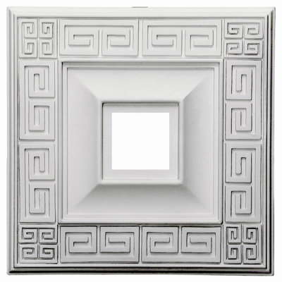 Endurathane Eris Ceiling Medallion, 18"W x 18"H x 3 1/2"ID x 1 1/8"P (Fits Canopies up to 9 7/8"), Factory Primed