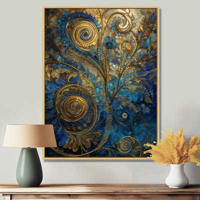 Gwyndolyn «Blue and Gold Melody Of Boho II» sur toile
