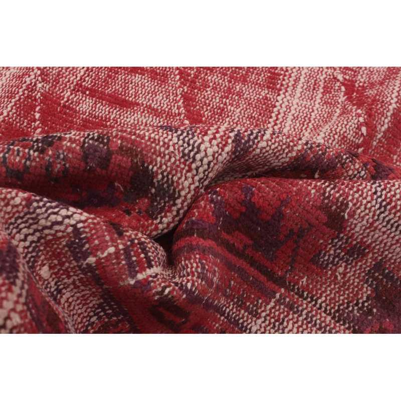 Odor One-of-a-Kind 6'9" X 9'3" 2000s Wool Area Rug in Dark Red