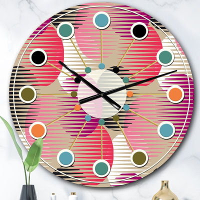 Horloge murale rétro Mid-Century