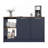 Kitchen Island 35.7" H, 2 Doors, 6 Shelves, Alby Blue / Natural Oak - Kitchen-1695753277
