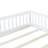 Queen Size Montessori Floor Bed With Fence & Door，kids Montessori Floor Bed With Safety Guardrails,floor Beds-469048226