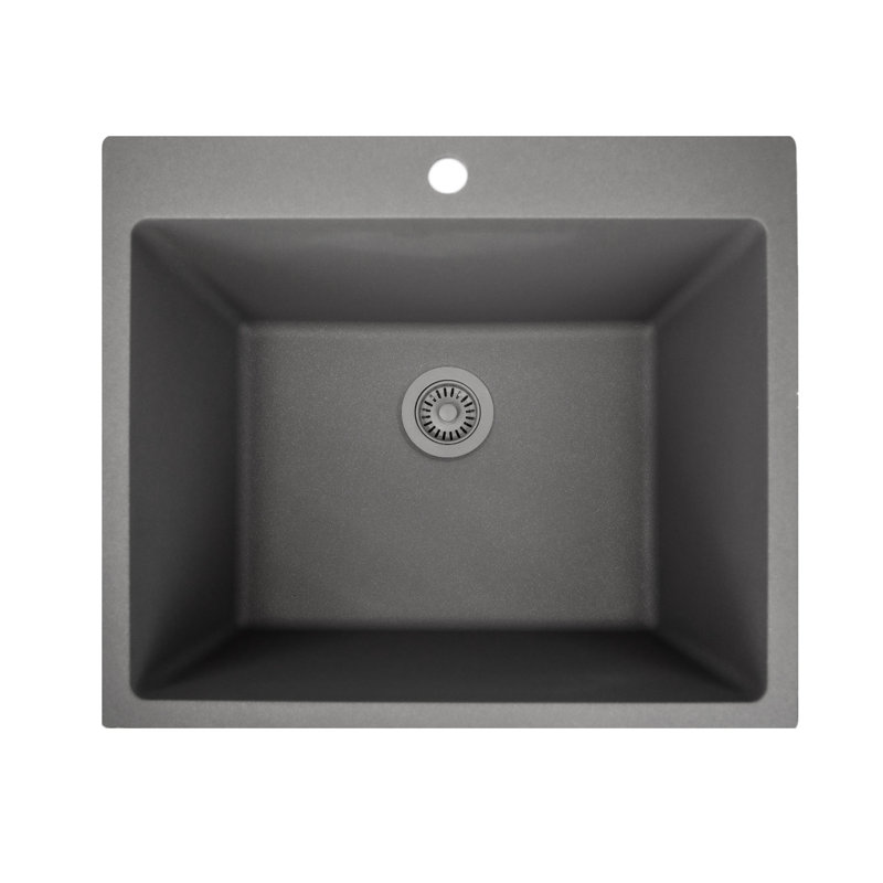 Rockport 25'' L x 21.75'' W Laundry Sink, Titanium