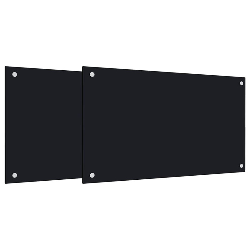 Chalfont Glass Peel and Stick Panel, 70 x 60 cm, black