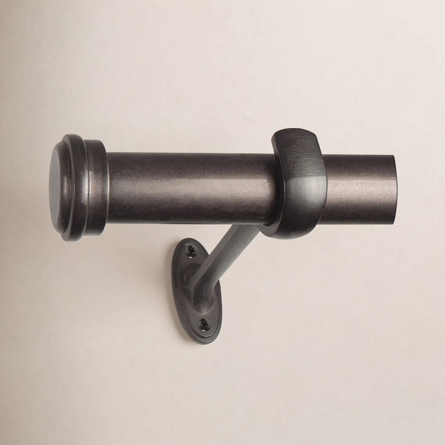 Linc Metal Single Curtain Rod, Copper, 72"-144" W