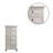Solid Wood 35'' W 5 - Drawer Dresser