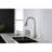 Brushed Nickel Kitchen Faucet With Pull Down Spray - High Arc Single Handle, Stainless Steel, Deck Plate, Modern Flair Steel In Elegant Design-300832048