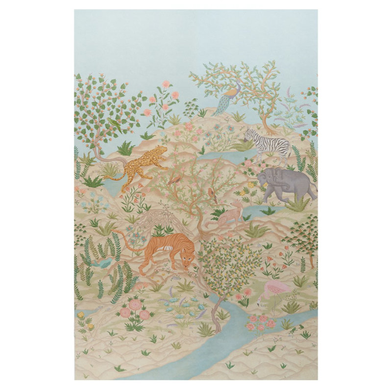 Finches Jungle Panel Set, Parchment