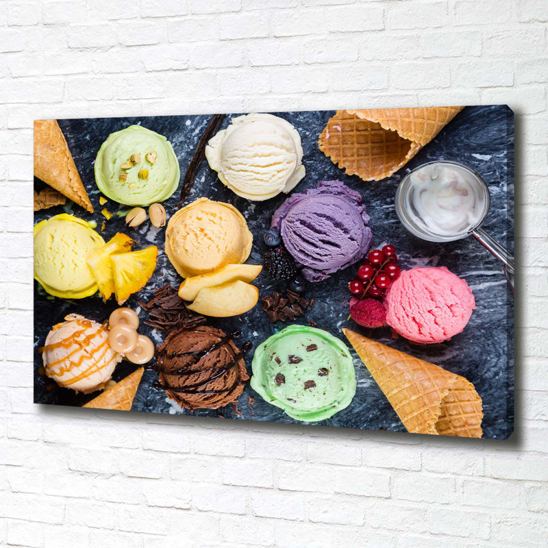 Colorful Ice Cream - Wrapped Canvas Print