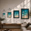 Waves At Shore Coastal - Print-485266041-485265989