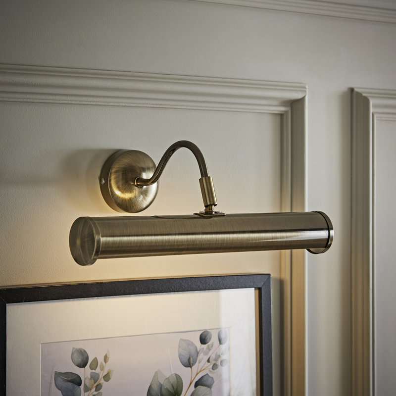 Marlow 2 -Light Hardwired Wall Mount Picture Light, Antique Brass, Yes